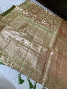 Elegant Silk Saree golden brown