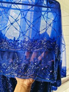 Stunning royal blue beaded Lehenga Choli