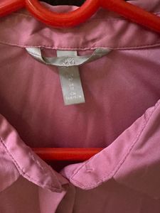 Satin Button-Up Shirt
