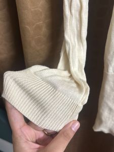 Cream Turtleneck Sweater dress