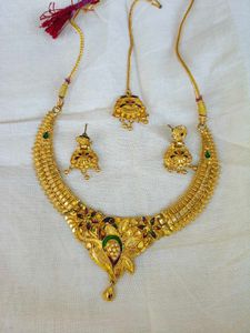 Exquisite Gold Peacock Necklace Set