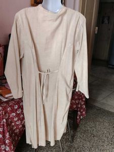 Embroidered Beige Kurta for Women