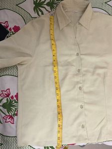 Pale Yellow Collared Short Sleeve Shirt