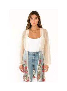 Floral Embroidery Shrug