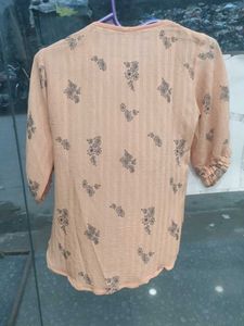 Peach Floral Top