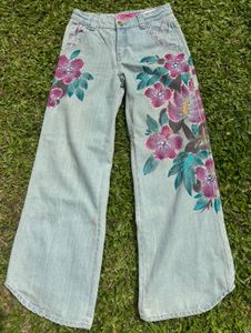 Low waist funky Wide Leg Jeans