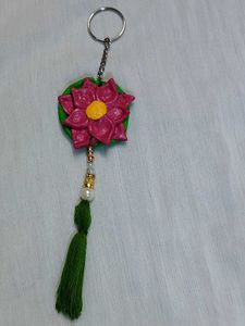 Cute Handmade Flower Keychains set