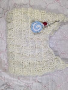 Chunky Knit Crochet Shoulder Bag with keychain