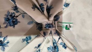 Blue Floral Print Top