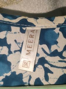 Blue Floral Print Kurta