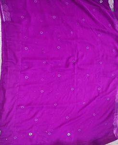 Elegant Purple Embroidered Saree