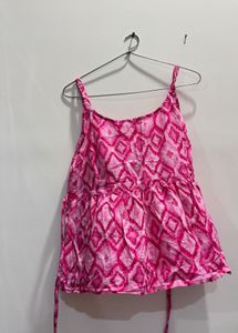 Pink Ethnic ikat top kurti