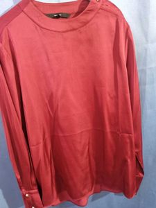 vero moda Burgundy Buttoned Blouse