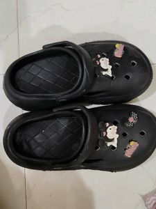 Cute Black crocs with charms