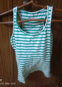 Green Striped Tank Top