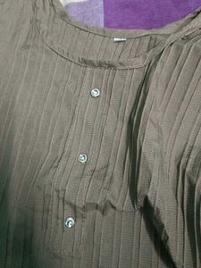Combo of kurtis.mustard yellow and brown kurti