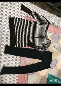 Striped Long Sleeve  sweater and winter stock