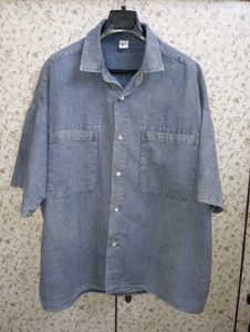 Stone Wash Denim Boxy Shirt