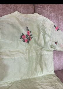 Light Green Embroidered Kurta