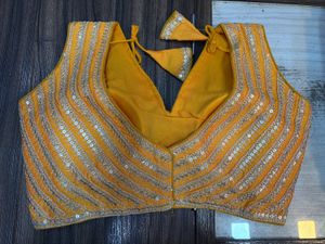 Stunning Yellow Sequined Blouse