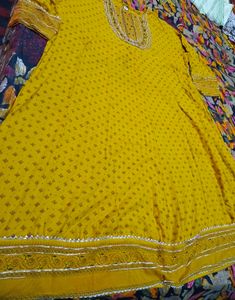 Embellished Yellow Kurta Set