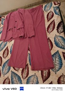 Stylish light pink purple Blazer and Pant Set