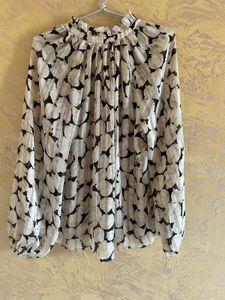 Chic Sheer Print Blouse