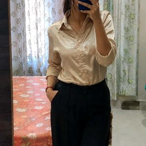 Champagne Satin Shirt