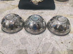 set of 3 Vintage Metal Bowls