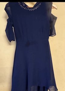 combo offer Navy Blue Embellished Gown