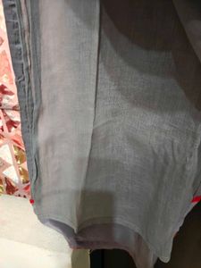 Embellished Grey Suit set with banarasi Dupatta
