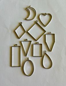 Silver Blanks/Bezel Diy/Resin - Set Of 10