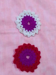 Handmade Crochet Flower Embellishments