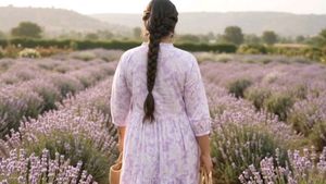 💜 Lavender Print Tiered Maxi Dress