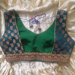 Purple brocade Lehenga saree By Neena Sehgal