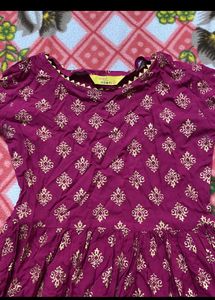 Printed Small Flare Kurti With  Grara