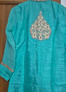 Elegant Teal Embroidered Kurta Suit