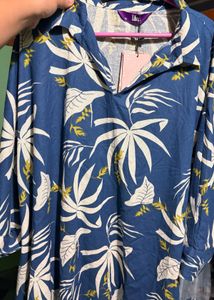 Blue Tropical Print Kurti