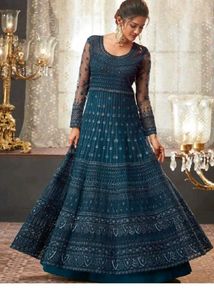 Stunning Teal Embellished Gown