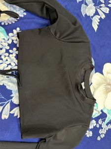 Chic Black Button-Up midi skirt and top