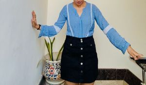 ⭐️sale⭐️ Black Button-Front Skirt ( skort)