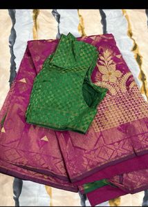 Vibrant Silk Saree with Blouse