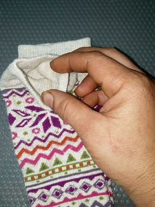 Cozy Snowflake Knit Socks