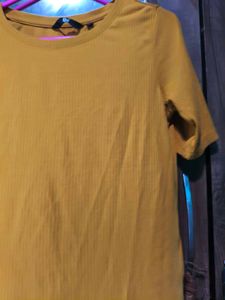 Mustard Yellow Ribbed Top
