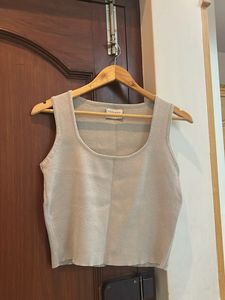 Women's Cream Knit Tank Top