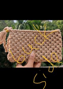 Handmade Macrame Clutch Bag