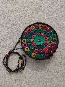 Boho Round Crochet Bag