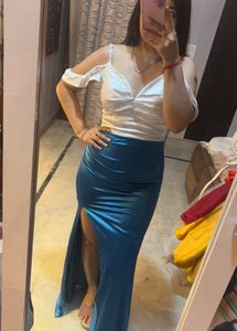 Elegant Off-Shoulder Satin Maxi 👗 ... birthday dr