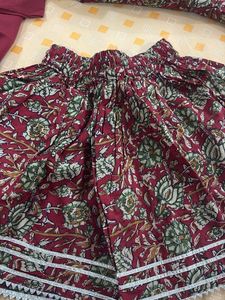 Maroon Floral Lehnga with Dupatta