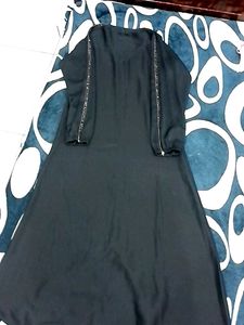 Elegant Black Embroidered Ethnic Gown